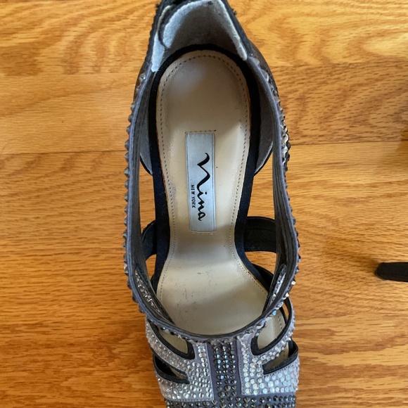 Nina Rhinestone Stiletto Sandals, Never Worn - Picture 4 of 4